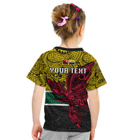 Personalised Papua New Guinea Hela Province Kid T Shirt PNG Birds Of Paradise Polynesian Arty Style LT03 - Polynesian Pride