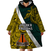 Papua New Guinea Jiwaka Province Wearable Blanket Hoodie PNG Birds Of Paradise Polynesian Arty Style LT03 - Polynesian Pride