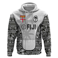 Custom Fiji Pacific Rugby 2024 Zip Hoodie Tapa Tribal and Fijian Masi Pattern