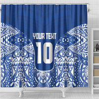 Custom Samoa Pacific Rugby 2024 Shower Curtain Polynesian Pacific Tribal Pattern