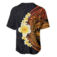 Hawaiian Tropical Plumeria Art Polynesian Tattoo Baseball Jersey Black and Autumn Color Theme LT03 - Polynesian Pride