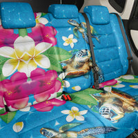 Hawaiian Tropical Flower and Honu Under Blue Water Back Car Seat Cover LT03 - Polynesian Pride