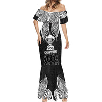 New Zealand Rugby Mermaid Dress Aotearoa Champion Cup History with Haka Dance LT03 - Polynesian Pride