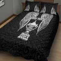 Personalised New Zealand Rugby Quilt Bed Set Aotearoa Champion Cup History with Haka Dance LT03 - Polynesian Pride