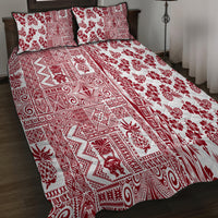 Hawaii Quilt Bed Set Aloha Tropical Plants Tribal Pattern Red Version LT03 - Polynesian Pride