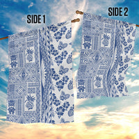 Hawaii Garden Flag Aloha Tropical Plants Tribal Pattern Blue Version LT03 - Polynesian Pride
