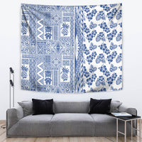 Hawaii Tapestry Aloha Tropical Plants Tribal Pattern Blue Version LT03 - Polynesian Pride