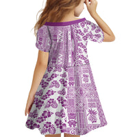 Hawaii Family Matching Puletasi Dress and Hawaiian Shirt Aloha Tropical Plants Tribal Pattern Pink Version LT03 - Polynesian Pride