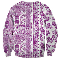 Hawaii Sweatshirt Aloha Tropical Plants Tribal Pattern Pink Version LT03 - Polynesian Pride