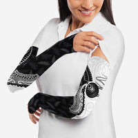 Personalised Aotearoa Lawn Bowls Arm Sleeves Maori and Silver Fern Half Style - Polynesian Pride