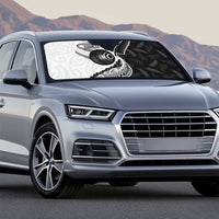 Personalised Aotearoa Lawn Bowls Auto Sun Shade Maori and Silver Fern Half Style - Polynesian Pride