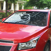 Personalised Aotearoa Lawn Bowls Auto Sun Shade Maori and Silver Fern Half Style - Polynesian Pride