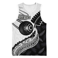 Personalised Aotearoa Lawn Bowls Basketball Jersey Maori and Silver Fern Half Style - Polynesian Pride