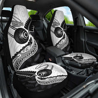 Personalised Aotearoa Lawn Bowls Car Seat Cover Maori and Silver Fern Half Style - Polynesian Pride