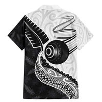Personalised Aotearoa Lawn Bowls Family Matching Mermaid Dress and Hawaiian Shirt Maori and Silver Fern Half Style - Polynesian Pride