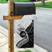 Personalised Aotearoa Lawn Bowls Garden Flag Maori and Silver Fern Half Style - Polynesian Pride