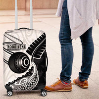 Personalised Aotearoa Lawn Bowls Luggage Cover Maori and Silver Fern Half Style - Polynesian Pride