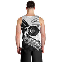 Personalised Aotearoa Lawn Bowls Men Tank Top Maori and Silver Fern Half Style - Polynesian Pride