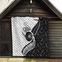 Personalised Aotearoa Lawn Bowls Quilt Maori and Silver Fern Half Style - Polynesian Pride