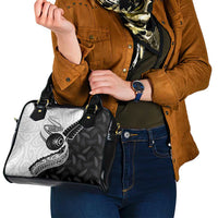Personalised Aotearoa Lawn Bowls Shoulder Handbag Maori and Silver Fern Half Style - Polynesian Pride