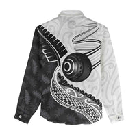 Personalised Aotearoa Lawn Bowls Women Casual Shirt Maori and Silver Fern Half Style - Polynesian Pride