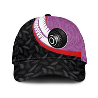 Aotearoa Lawn Bowls Classic Cap Maori and Silver Fern Sporty Style Pink Color - Polynesian Pride