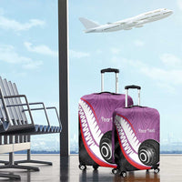Personalised Aotearoa Lawn Bowls Luggage Cover Maori and Silver Fern Sporty Style Pink Color - Polynesian Pride