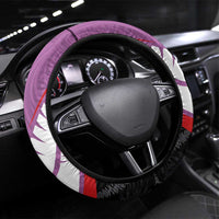 Aotearoa Lawn Bowls Steering Wheel Cover Maori and Silver Fern Sporty Style Pink Color - Polynesian Pride