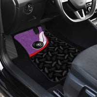Aotearoa Lawn Bowls Car Mats Maori and Silver Fern Sporty Style Purple Color - Polynesian Pride