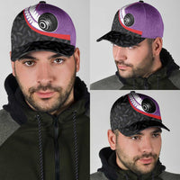 Aotearoa Lawn Bowls Classic Cap Maori and Silver Fern Sporty Style Purple Color - Polynesian Pride