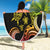 Hawaii Turtle Day Beach Blanket Polynesian Tattoo and Hibiscus Flowers