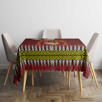 Tonga Independence Day Tablecloth National Flag and Emblem with Ngatu Art Pattern