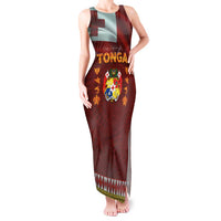 Tonga Independence Day Tank Maxi Dress National Flag and Emblem with Ngatu Art Pattern