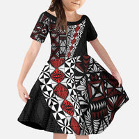 Tonga Ngatu Art Tattoo Polynesian Family Matching Tank Maxi Dress and Hawaiian Shirt