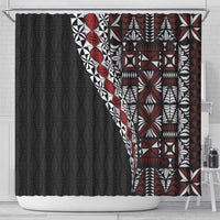 Tonga Ngatu Art Tattoo Polynesian Shower Curtain LT03 - Polynesian Pride