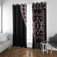 Tonga Ngatu Art Tattoo Polynesian Window Curtain