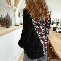 Tonga Ngatu Art Tattoo Polynesian Women Casual Shirt