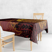 Hawaii Volcano Tablecloth Polynesian and Kakau Pattern