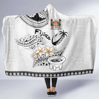 Fijian Traditional Culture Hooded Blanket Tapa Tribal Tattoos LT03 One Size White - Polynesian Pride