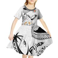 Fijian Traditional Culture Kid Short Sleeve Dress Tapa Tribal Tattoos - Polynesian Pride