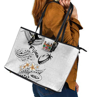 Fijian Traditional Culture Leather Tote Bag Tapa Tribal Tattoos LT03 - Polynesian Pride