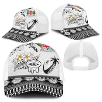 Fijian Traditional Culture Mesh Trucker Cap Tapa Tribal Tattoos - Polynesian Pride