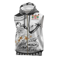 Fijian Traditional Culture Sleeveless Zip Hoodie Tapa Tribal Tattoos - Polynesian Pride