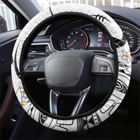 Fijian Traditional Culture Steering Wheel Cover Tapa Tribal Tattoos LT03 - Polynesian Pride