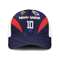 Custom Rugby Samoa Baseball Net Cap Siva Tau Spirit Sporty Vibes - Polynesian Pride