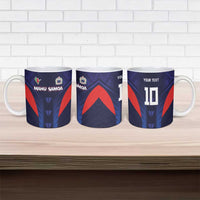 Custom Rugby Samoa Ceramic Mug Siva Tau Spirit Sporty Vibes - Polynesian Pride