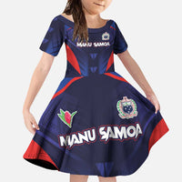 Custom Rugby Samoa Family Matching Mermaid Dress and Hawaiian Shirt Siva Tau Spirit Sporty Vibes - Polynesian Pride