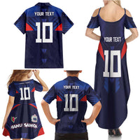 Custom Rugby Samoa Family Matching Summer Maxi Dress and Hawaiian Shirt Siva Tau Spirit Sporty Vibes - Polynesian Pride