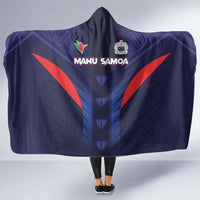 Rugby Samoa Hooded Blanket Siva Tau Spirit Sporty Vibes - Polynesian Pride