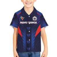 Custom Rugby Samoa Kid Hawaiian Shirt Siva Tau Spirit Sporty Vibes - Polynesian Pride